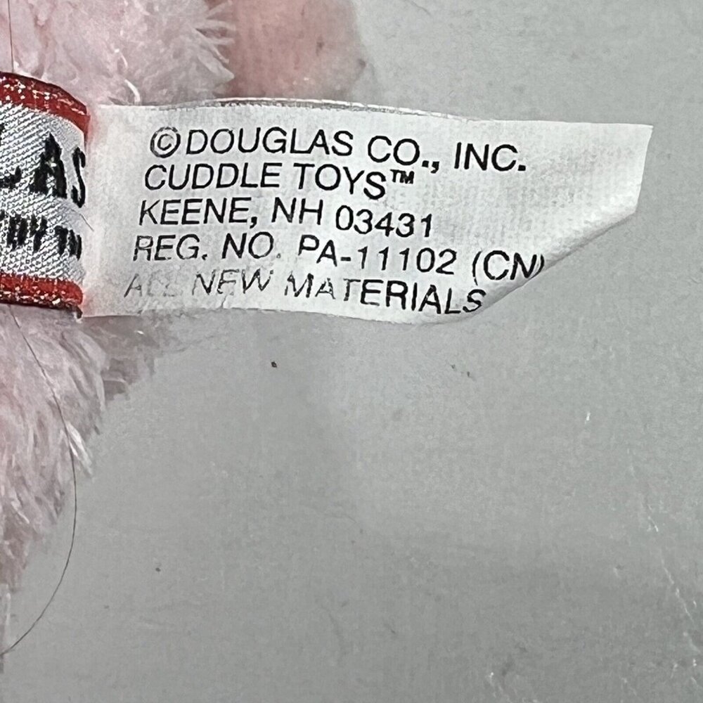 Vintage Douglas Stuffed Animal Pink Pig 7 in Tucked Ears Piglet Plush Toy - Picture 9 of 9